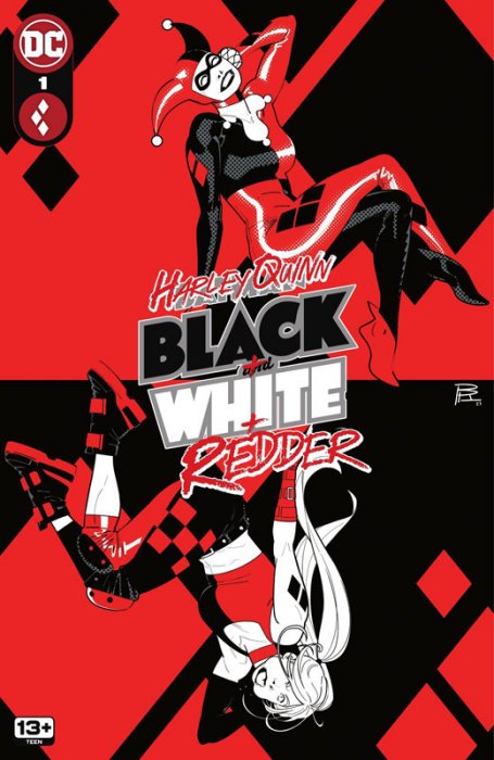 Harley Quinn - Black - White - Redder #1