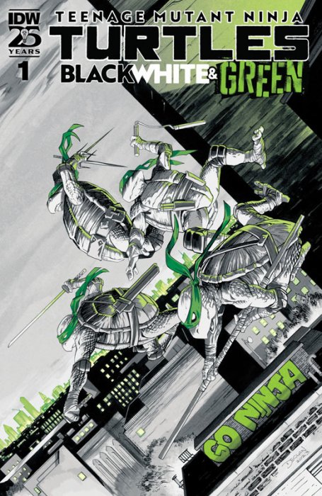 Teenage Mutant Ninja Turtles - Black, White, and Green #1